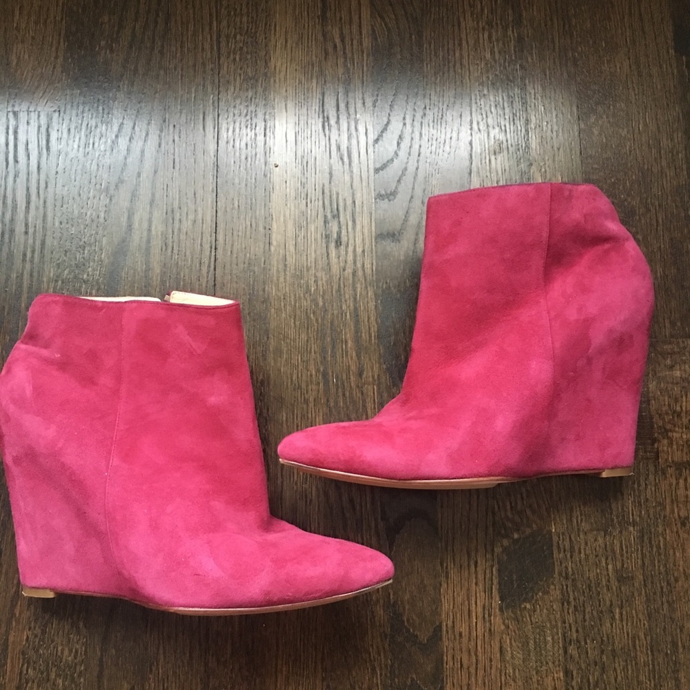 Cole Haan suede wedge boot